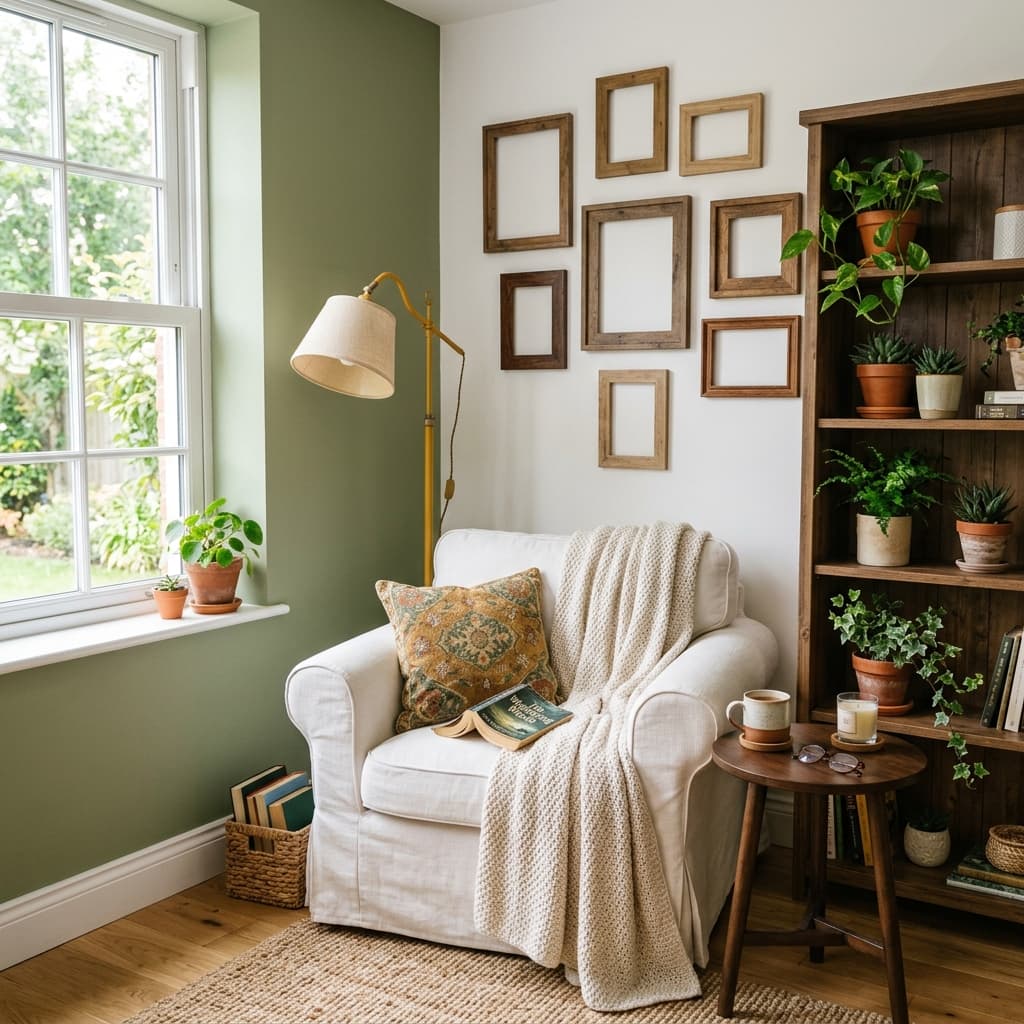 Cozy reading nook